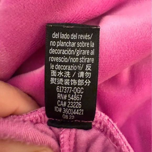 Victoria’s Secret On Pointe Pink Velour High Rise Drawstring Joggers Size Medium - Picture 11 of 14